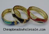 CEB148 15mm width gold plated alloy with enamel bangles wholesale