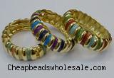 CEB155 20mm width gold plated alloy with enamel bangles wholesale