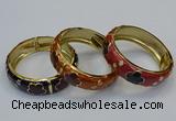 CEB161 18mm width gold plated alloy with enamel bangles wholesale