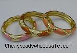 CEB172 13mm width gold plated alloy with enamel bangles wholesale