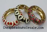 CEB177 20mm width gold plated alloy with enamel bangles wholesale