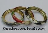 CEB178 13mm width gold plated alloy with enamel bangles wholesale