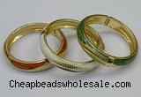 CEB181 13mm width gold plated alloy with enamel bangles wholesale