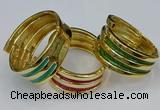 CEB186 38mm width gold plated alloy with enamel bangles wholesale