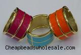 CEB187 38mm width gold plated alloy with enamel bangles wholesale