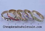 CEB41 5pcs 15mm width gold plated alloy with enamel rhinestone & bangles