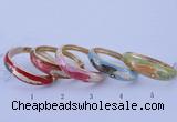 CEB42 5pcs 17mm width gold plated alloy with enamel rhinestone & bangles