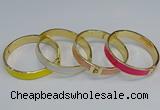 CEB66 9mm width gold plated alloy with enamel bangles wholesale