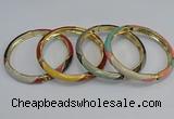 CEB68 6mm width gold plated alloy with enamel bangles wholesale