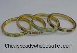 CEB84 8mm width gold plated alloy with enamel bangles wholesale