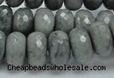 CEE26 15.5 inches 10*18mm faceted rondelle eagle eye jasper beads