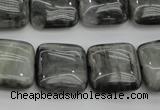 CEE78 15.5 inches 18*18mm square eagle eye jasper beads