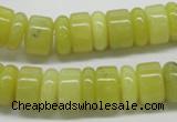 CEJ02 15.5 inches 5*14 & 8*14mm rondelle lemon jade beads wholesale