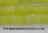 CEJ220 15.5 inches 3*6mm heishi lemon jade beads wholesale