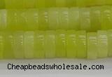 CEJ221 15.5 inches 3*8mm heishi lemon jade beads wholesale