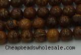 CEJ300 15.5 inches 4mm round elephant skin jasper beads wholesale