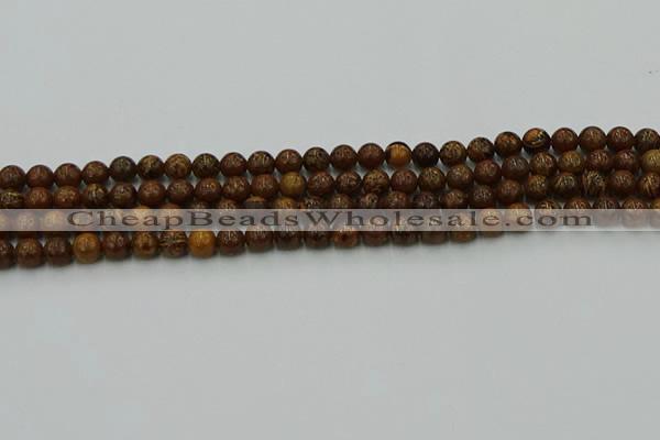 CEJ300 15.5 inches 4mm round elephant skin jasper beads wholesale