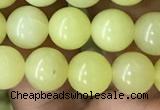 CEJ352 15.5 inches 8mm round lemon jade beads wholesale