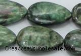 CEM09 15.5 inches 23*30mm flat teardrop emerald gemstone beads