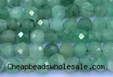 CEM76 15 inches 3mm faceted round emerald beads