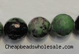 CEP110 15.5 inches 16mm faceted round epidote gemstone beads