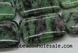 CEP19 15.5 inches 22*30mm rectangle epidote gemstone beads