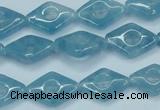 CEQ142 15.5 inches 10*14mm diamond blue sponge quartz beads