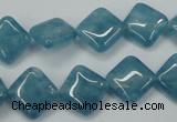 CEQ152 15.5 inches 12*12mm diamond blue sponge quartz beads