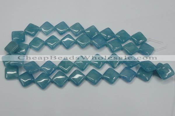 CEQ154 15.5 inches 16*16mm diamond blue sponge quartz beads