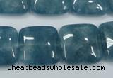 CEQ166 15.5 inches 20*20mm square blue sponge quartz beads