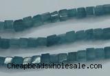 CEQ250 15.5 inches 4*4mm cube blue sponge quartz beads