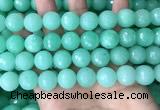 CEQ315 15.5 inches 14mm faceted round green sponge quartz beads