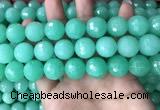 CEQ316 15.5 inches 16mm faceted round green sponge quartz beads