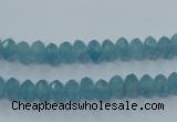 CEQ32 15.5 inches 4*6mm faceted rondelle blue sponge quartz beads