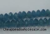 CEQ33 15.5 inches 5*8mm faceted rondelle blue sponge quartz beads