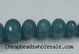 CEQ40 6*10mm - 15*20mm faceted rondelle blue sponge quartz beads