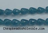 CEQ43 15.5 inches 7*9mm teardrop blue sponge quartz beads