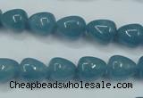 CEQ44 15.5 inches 9*11mm teardrop blue sponge quartz beads