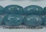 CEQ66 15.5 inches 13*23mm rice blue sponge quartz beads