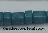 CEQ85 15.5 inches 9*14mm - 13*16mm blue sponge quartz beads