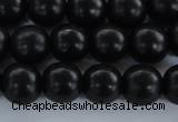 CEY04 15.5 inches 10mm round black ebony wood beads wholesale