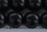 CEY09 15.5 inches 20mm round black ebony wood beads wholesale