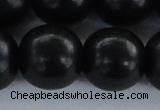 CEY10 15.5 inches 25mm round black ebony wood beads wholesale