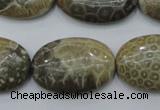 CFA216 15.5 inches 20*30mm oval chrysanthemum agate beads