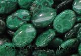 CFA71 15.5 inches 12*18mm oval green chrysanthemum agate beads