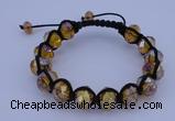 CFB535 8*12mm faceted rondelle crystal beads adjustable bracelet wholesale