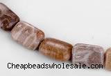 CFC50 10*14mm rectangle coral fossil jasper beads wholesale