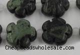 CFG1027 15.5 inches 16mm carved flower kambaba jasper beads