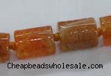 CFG1101 15.5 inches 15*20mm carved tube agate gemstone beads