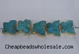 CFG1194 7.5 inches 40*45mm - 45*55mm butterfly druzy agate beads